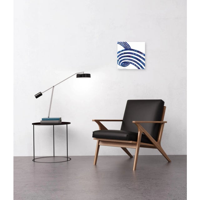 Blue The Poetry of Life - Blue Minimalist Abstract 3d Textural Original Artwork by Virginie Schroeder For Sale - Image 8 of 9