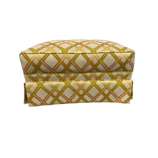 Mid-Century Modern Yellow Lounge Chair & Ottoman For Sale In Philadelphia - Image 6 of 8