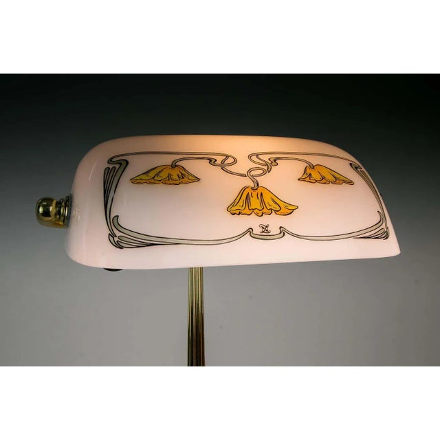 Art Nouveau Austrian Glass Table Lamp, 1908 For Sale - Image 11 of 15