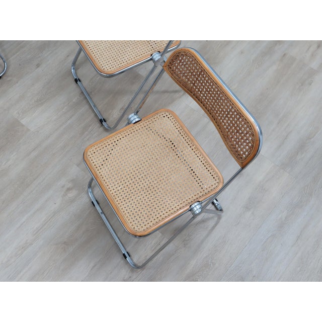 Wood & Vienna Straw Plia Chairs from Castelli, 1970s, Set of 4 For Sale - Image 10 of 14