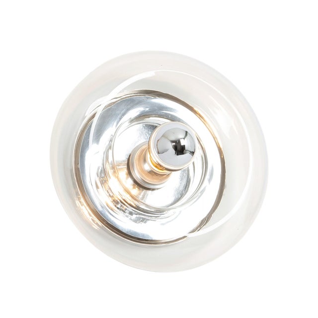 Clear Glass Doughnut Shape Wall Light by Doria, Germany, 1960s For Sale