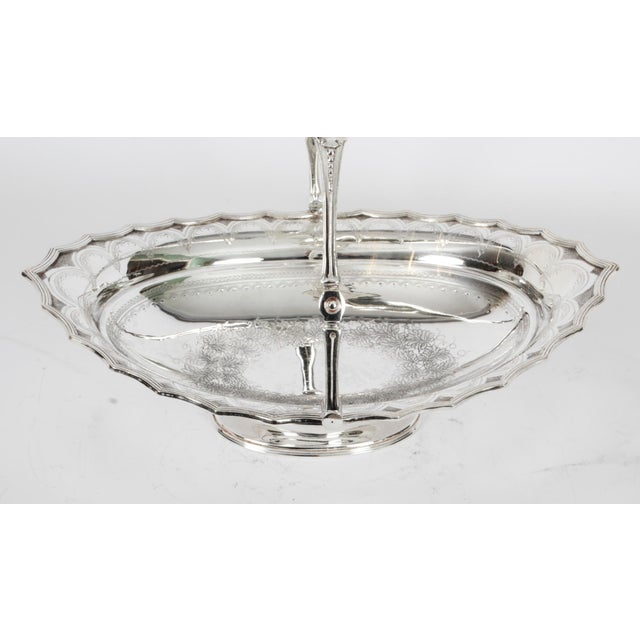 Antique Victorian Silver Plated Fruit Basket, 19th Century For Sale - Image 3 of 15