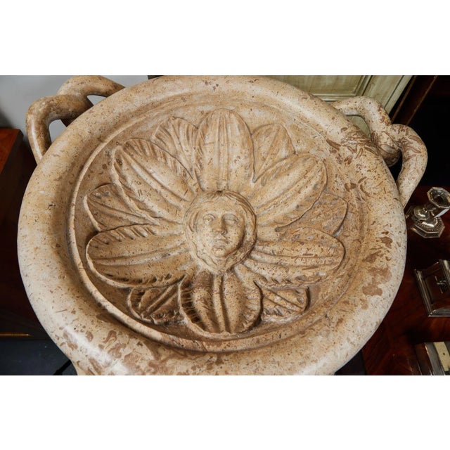 Large, Carved Marble Tazza from Florence For Sale In Los Angeles - Image 6 of 6