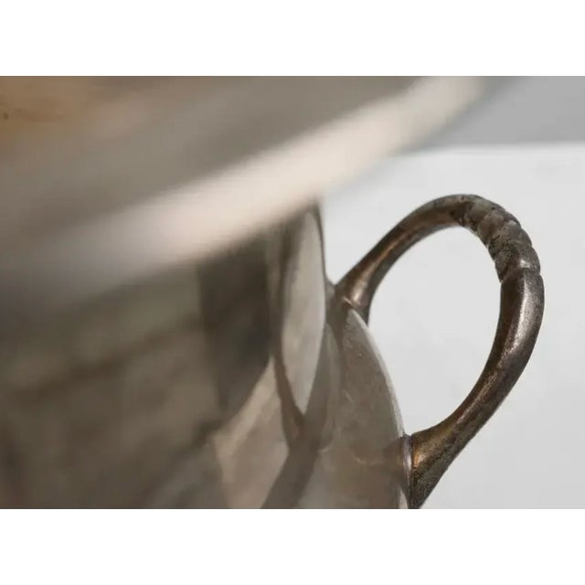 Mid-Century Modern Antique Medicis Shaped Silver-Plated Copper Champagne Bucket, 1890s For Sale - Image 3 of 6