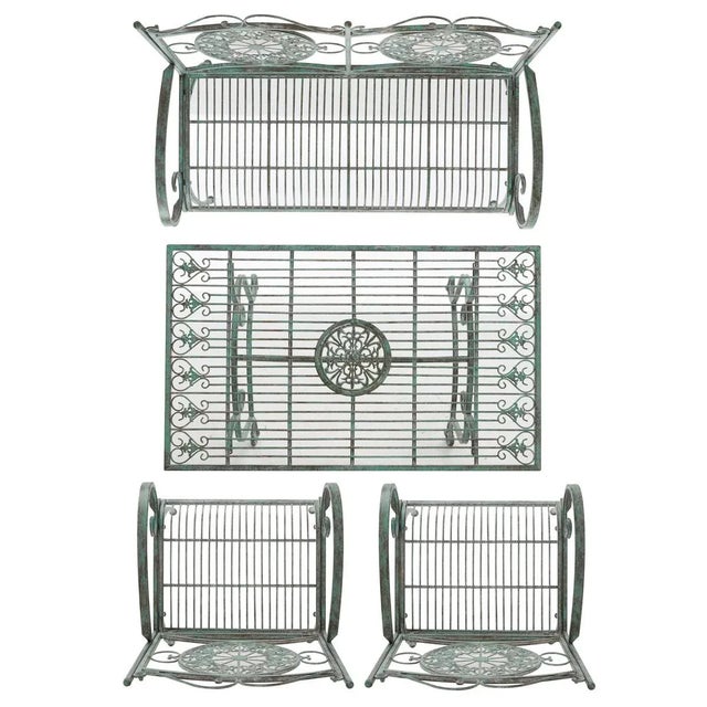 Metal Sophie 4 Piece Set - Antique Dark Green For Sale - Image 7 of 9