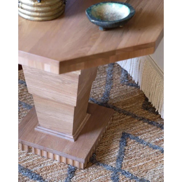 Bunny Williams Home Octagonal Oak Burton Side Table For Sale - Image 9 of 10