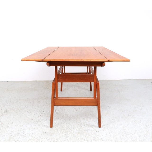 Vintage Height-Adjustable Coffee or Dining Table by Kai Kristiansen for Trioh, 1970s For Sale - Image 9 of 16