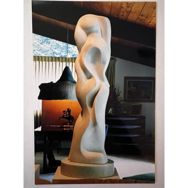 Sculpture Materials 1990s Plaster Maquette Abstract Figure Emerging From Block For Sale - Image 7 of 10