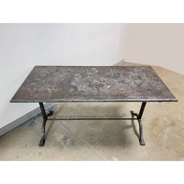 19th Century French Cast Iron Bistro Table, L. Buchon St. Etienne Foundry For Sale - Image 11 of 11