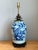 Wood Vintage Blue and White Ceramic Table Lamp For Sale - Image 7 of 14
