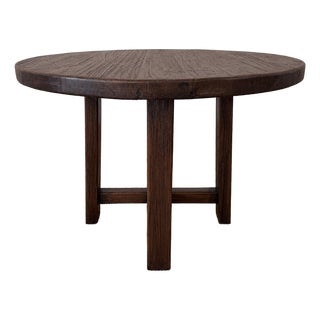 Hana Dining Table in Reclaimed Elm Wood- Dark Walnut -by Bloom Home 42″ For Sale
