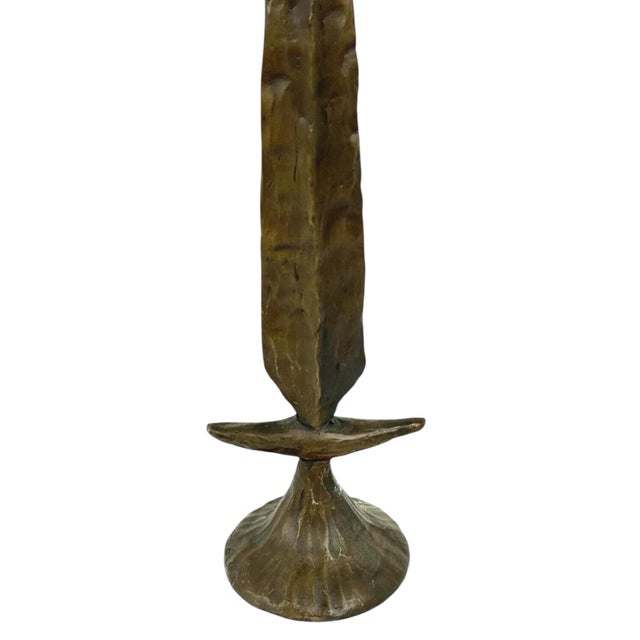 Tom Corbin Tom Corbin Bronze Candlesticks- A Set of 2 For Sale - Image 4 of 9