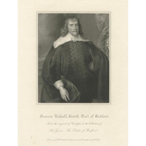 Francis Russell, Portrait, Earl of Bedford, Print, 1836 For Sale - Image 11 of 11