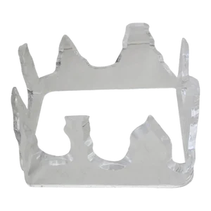 Lion in Frost Style Lucite Iceberg Coffee Table Base Vintage Modern