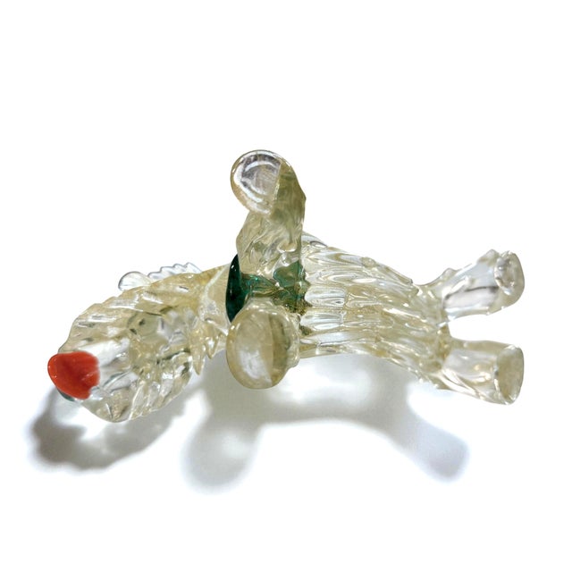 Classic murano work in clear glass with coloured accents hand-blown glass figurine made in italy c. 1960s. a classic...