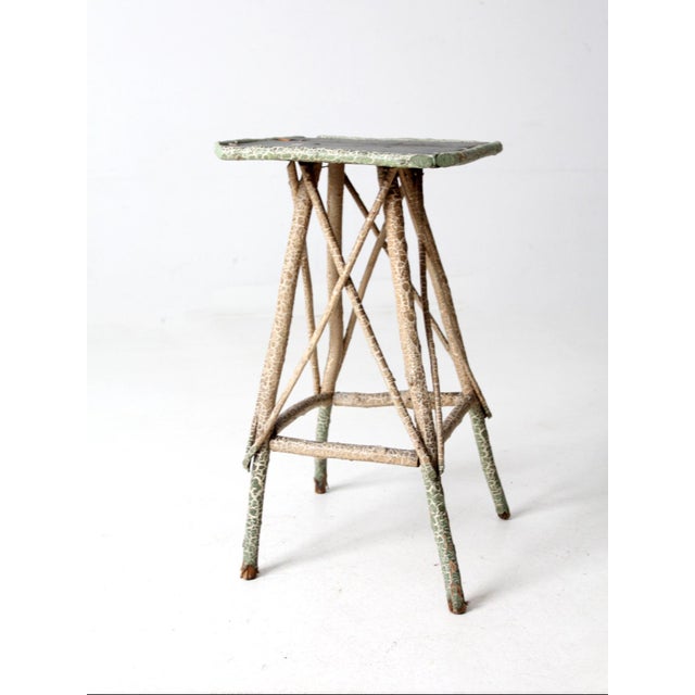 Early 20th Century Antique Folk Art Twig Table For Sale - Image 5 of 12