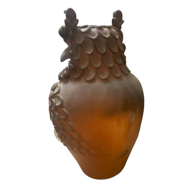 A Pair of Vintage Italian Style Terracotta Owl Garden Statues & Lanterns For Sale In West Palm - Image 6 of 12