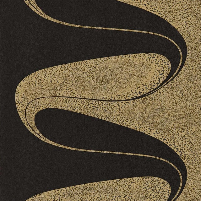 Zoffany DArcy Wallpaper in Vine Black For Sale