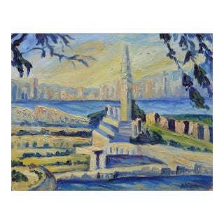 Coit Tower, San Francisco - Mid Century Urban Landscape For Sale