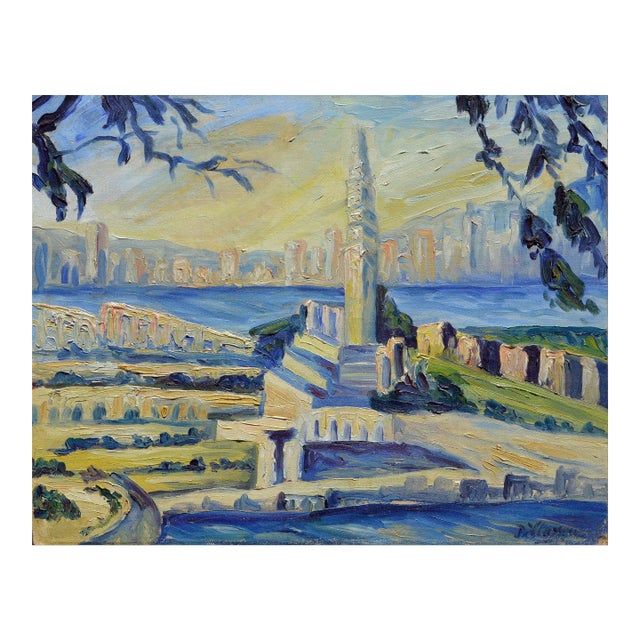 Coit Tower, San Francisco - Mid Century Urban Landscape For Sale