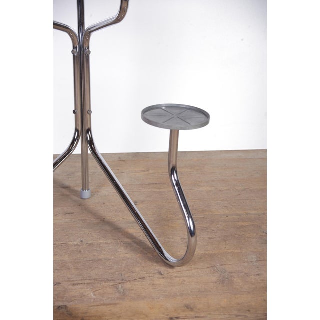 Mid-Century Modern Mid-Century Chrome Corner Flower Stand or Shelf, Former Czechoslovakia, 1960s For Sale - Image 3 of 12