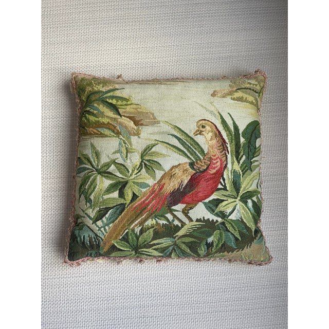 Pair of Pillows With Birds For Sale - Image 4 of 9