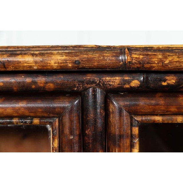 19th Century English Glazed Laquered Bamboo Cabinet, 1870s For Sale - Image 12 of 15