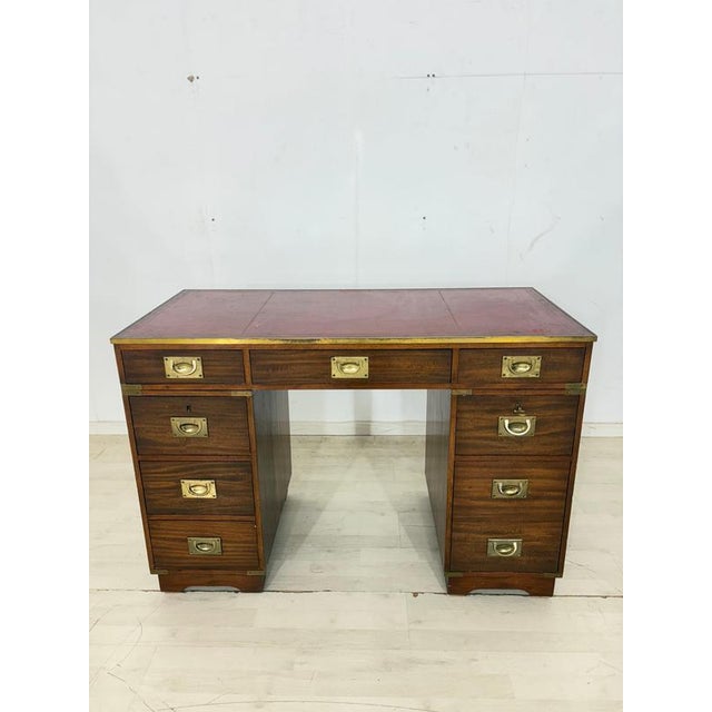 For sale is a truly distinctive English colonial desk (military desk) in classic English style. The desk impresses with...