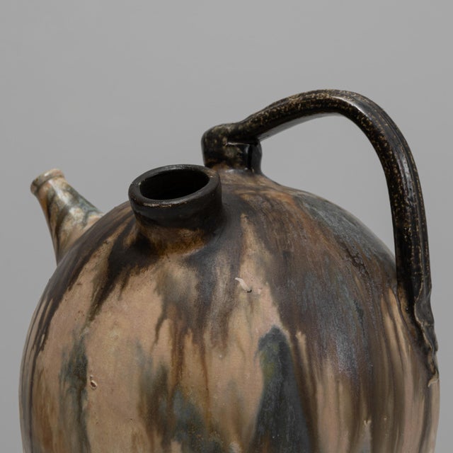 20th Century Belgian Drip Glaze Ceramic Jug For Sale In Greensboro - Image 6 of 18