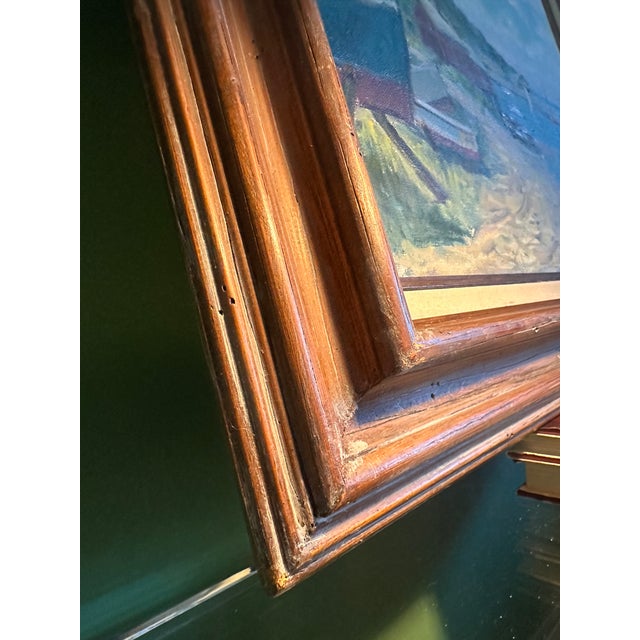 1960s Arthur R. Safford Original Oil Painting of New England Coastal Harbor, Gloucester, Massachusetts For Sale - Image 10 of 18