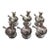 1970s Pedro Duran Silver Cherub Putto Salt Cellars & Spoons, Spain Set of 6 - 12 pcs For Sale