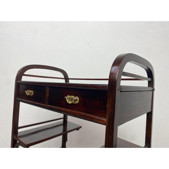 Vienna Secession Etagere attributed to Koloman Moser and Otto Wagner for Fischel, 1890s For Sale - Image 4 of 12