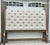 Taupe Wood King Sleigh Bed Vintage Transitional Style Tufted Upholstered Linen Taupe For Sale - Image 8 of 15