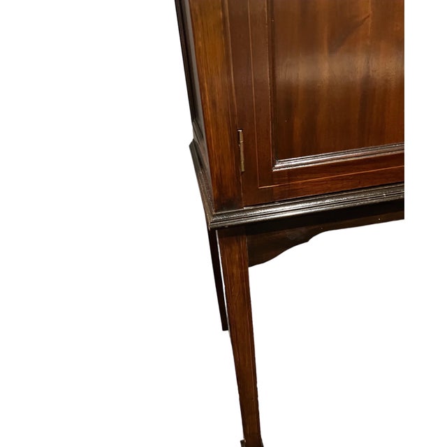 Edwardian Mahogany Vitrine Cabinet For Sale - Image 11 of 12