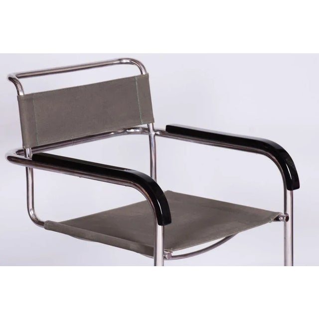 Bauhaus Chrome Armchair by Marcel Breuer for Thonet, Czechia, 1930s, in Good conditions. Designed 1920 to 1949