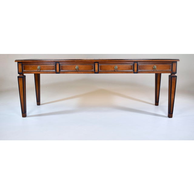 A Mid 20th Century custom commissioned Italian Directoire style console table featuring well defined Neoclassical lines in...