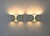 Pair of white metal wall lights by Afra & Tobia Scarpa. Model: Foglio. Wear consistent with age and time. This piece has...