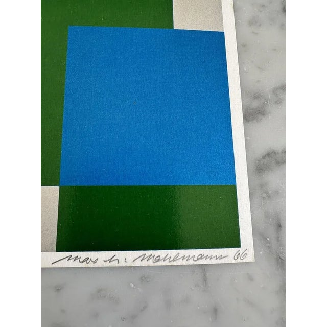 Introducing "Composition, Trilogy Blue" by renowned German artist Max Hermann Mahlmann (1898-1971), a leading figure in...