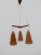 Cascading pendant lamp made of teak and cord by Temde, Germany, 1960s. Elegant Scandinavian design with a solid teak frame...