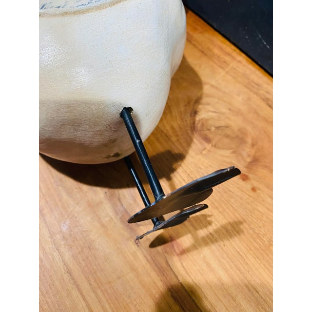 Wood Mid-Century Hand-Crafted Wood and Metal Duck For Sale - Image 7 of 13