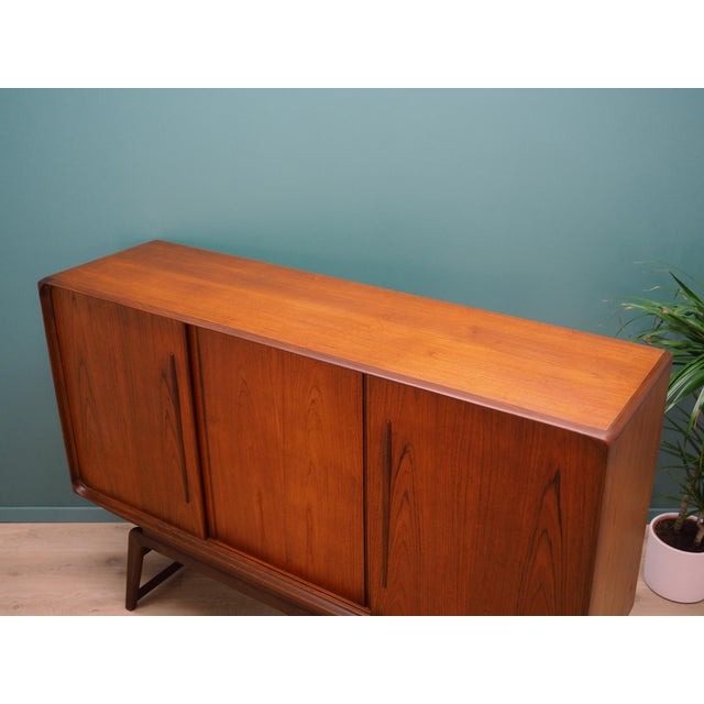 Orange Danish Teak Highboard, 1960s For Sale - Image 8 of 17