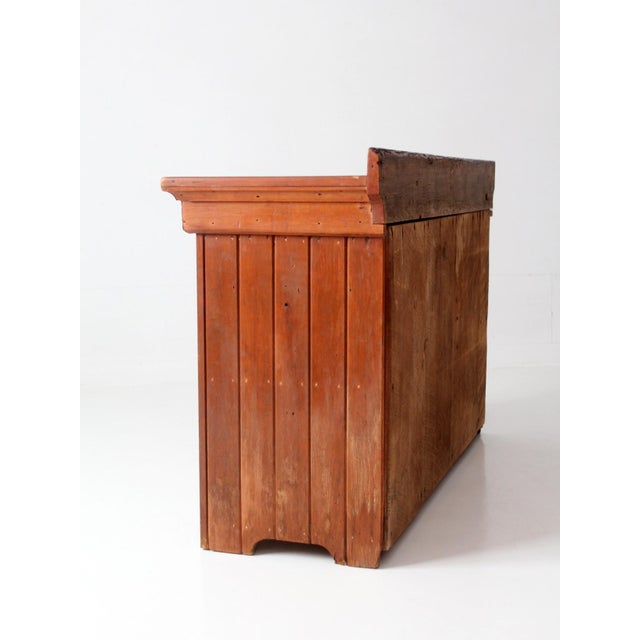 Antique Primitive Wood Dry Sink Cabinet For Sale - Image 9 of 17