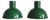 Mid-Century Modern Danish Green Metal Pendant Lamps by Johannes Hammerborg for Fog & Mørup, 1970s, Set of 2 For Sale