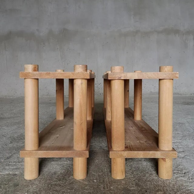 Benches in Oregon Pine, Denmark, 1960s, Set of 2 For Sale - Image 3 of 8