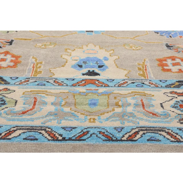 Vintage Modern Turkish Oushak Rug - 10'00 X 13'04 For Sale In Dallas - Image 6 of 9
