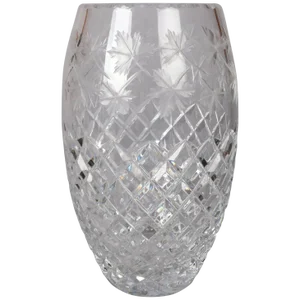Antique Hawkes School Brilliant Cut Crystal Maple Leaf Vase, 20th Century