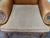 Embossed Cognac Leather Wing Back Chair by Davis and Shaw For Sale - Image 10 of 17