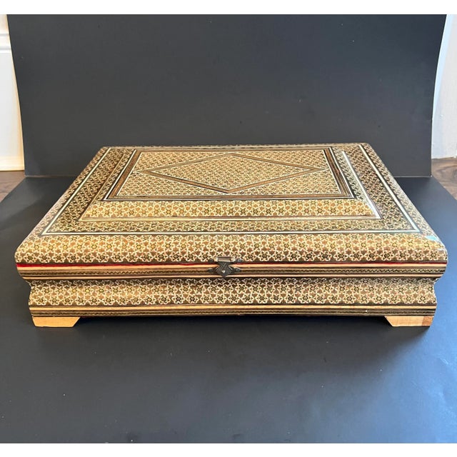 Incredible detailed Micro mosaic large box. Moorish style. A great decorative box for your coffee table to hold remotes or...