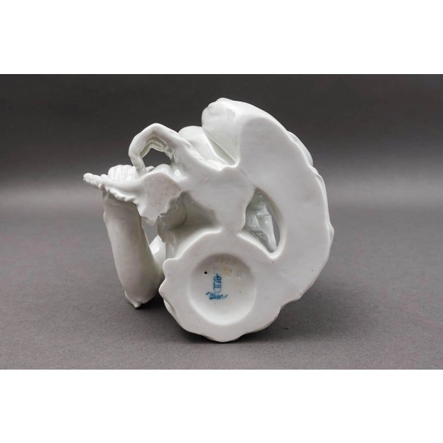 Antique Robert Ullmann Royal Vienna Augarten Wien Austria White Porcelain Sitting Monkey Figurine For Sale In Miami - Image 6 of 8