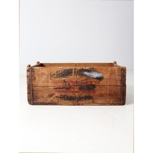 Antique Reading Hardware Co Wood Crate For Sale - Image 6 of 18